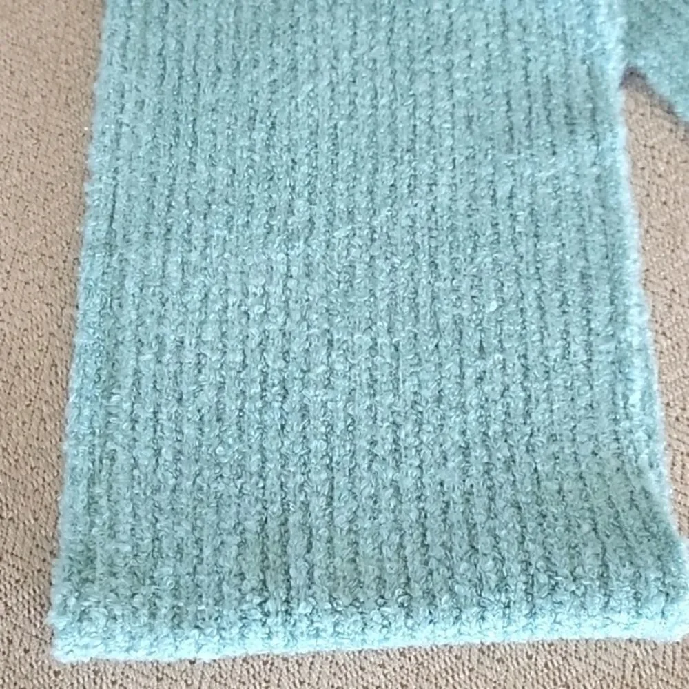 LOFT Outlet Light Turquoise Fuzzy Winter Scarf